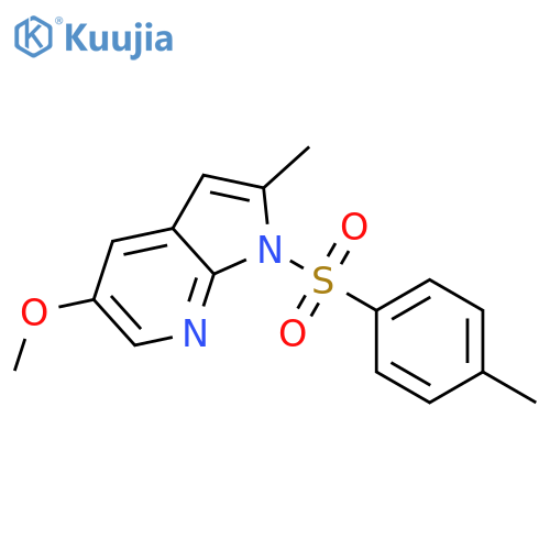 1H-Pyrrolo[2,3-b]pyridine,5-methoxy-2-methyl-1-[(4-methylphenyl)sulfonyl]- structure