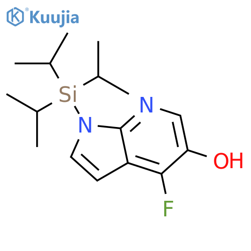 4-Fluoro-5-hydroxy-1-triisopropylsilyl-7-azaindole structure