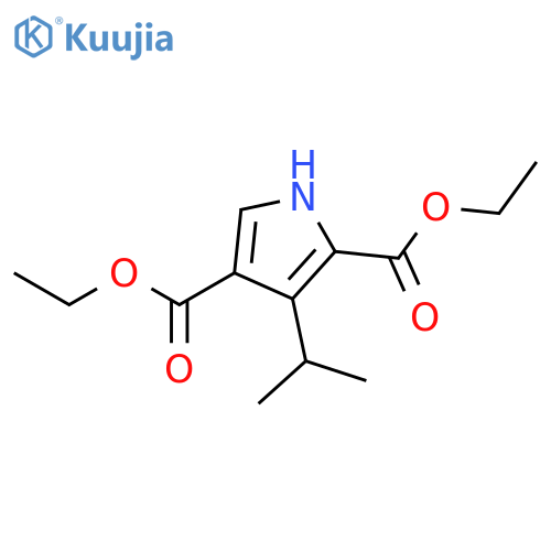 2,4-diethyl 3-(propan-2-yl)-1H-pyrrole-2,4-dicarboxylate structure
