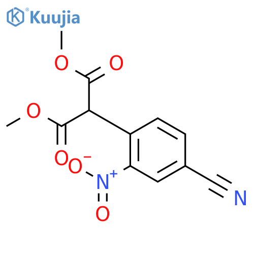 Dimethyl 2-(4-cyano-2-nitrophenyl)malonate structure