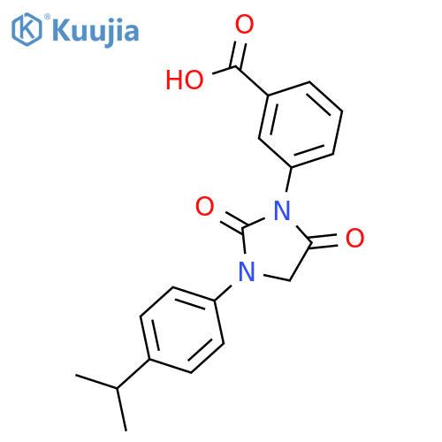 Benzoic acid, 3-[3-[4-(1-methylethyl)phenyl]-2,5-dioxo-1-imidazolidinyl]- structure