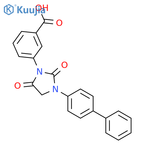 Benzoic acid, 3-(3-[1,1'-biphenyl]-4-yl-2,5-dioxo-1-imidazolidinyl)- structure