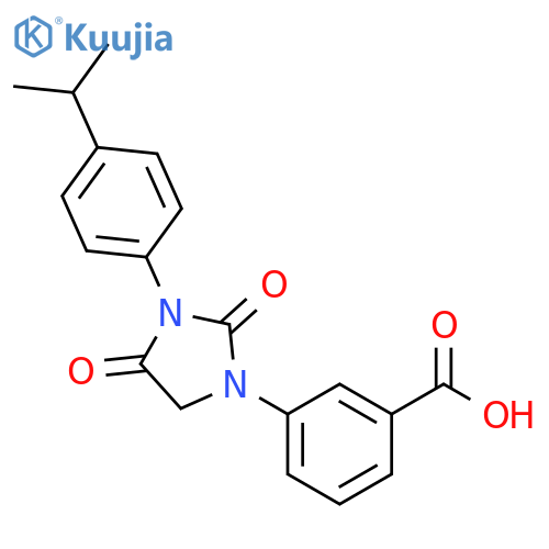 Benzoic acid, 3-[3-[4-(1-methylethyl)phenyl]-2,4-dioxo-1-imidazolidinyl]- structure