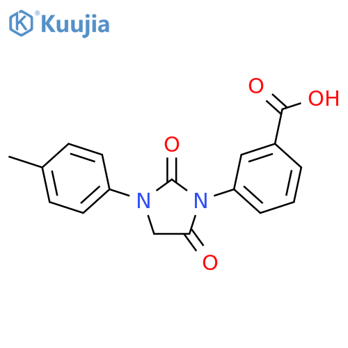 Benzoic acid, 3-[3-(4-methylphenyl)-2,5-dioxo-1-imidazolidinyl]- structure