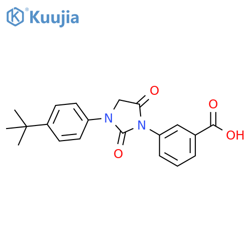 Benzoic acid,3-[3-[4-(1,1-dimethylethyl)phenyl]-2,5-dioxo-1-imidazolidinyl]- structure