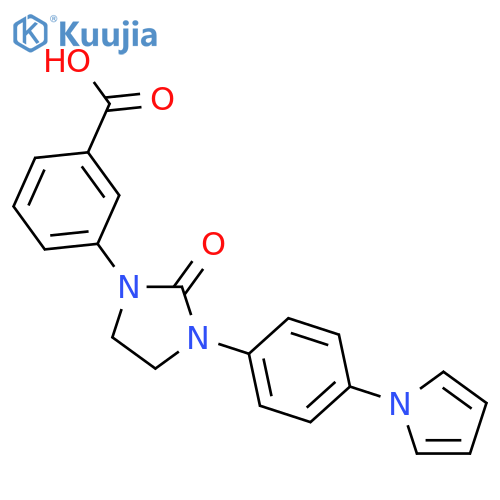 Benzoic acid, 3-[2-oxo-3-[4-(1H-pyrrol-1-yl)phenyl]-1-imidazolidinyl]- structure