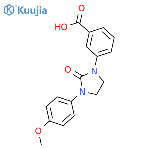 Benzoic acid, 3-[3-(4-methoxyphenyl)-2-oxo-1-imidazolidinyl]- structure