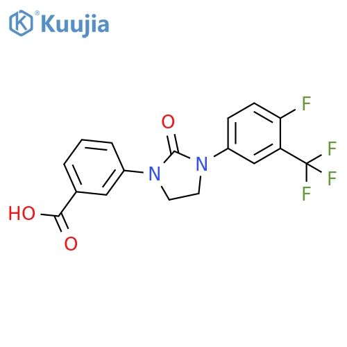 Benzoic acid,3-[3-[4-fluoro-3-(trifluoromethyl)phenyl]-2-oxo-1-imidazolidinyl]- structure