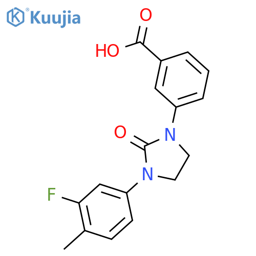 Benzoic acid, 3-[3-(3-fluoro-4-methylphenyl)-2-oxo-1-imidazolidinyl]- structure