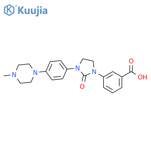 Benzoic acid,3-[3-[4-(4-methyl-1-piperazinyl)phenyl]-2-oxo-1-imidazolidinyl]- structure