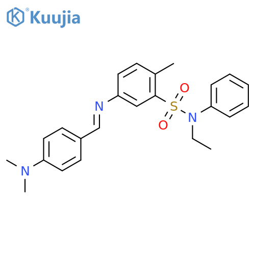 Benzenesulfonamide,5-[[[4-(dimethylamino)phenyl]methylene]amino]-N-ethyl-2-methyl-N-phenyl- structure
