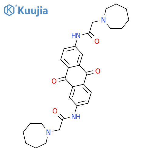 2-(azepan-1-yl)-n-[6-[[2-(azepan-1-yl)acetyl]amino]-9,10-dioxoanthracen-2-yl]acetamide structure