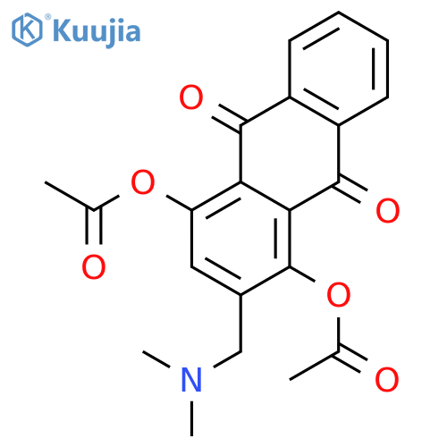 9,10-Anthracenedione, 1,4-bis(acetyloxy)-2-[(dimethylamino)methyl]- structure
