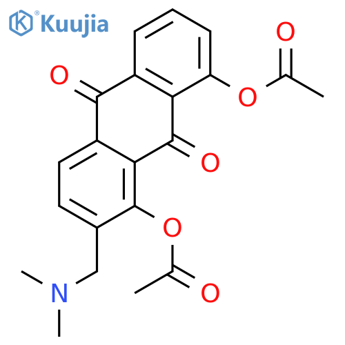 9,10-ANTHRACENEDIONE, 1,8-BIS(ACETYLOXY)-2-[(DIMETHYLAMINO)METHYL]- structure