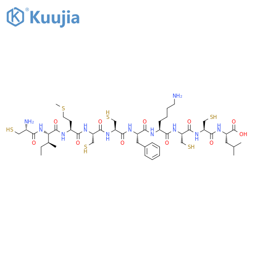 L-Leucine,L-cysteinyl-L-isoleucyl-L-methionyl-L-cysteinyl-L-cysteinyl-L-phenylalanyl-L-lysyl-L-cysteinyl-L-cysteinyl- structure