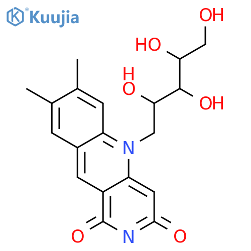 7,8-dimethyl-5-(2,3,4,5-tetrahydroxypentyl)benzo[b][1,6]naphthyridine-1,3-dione structure