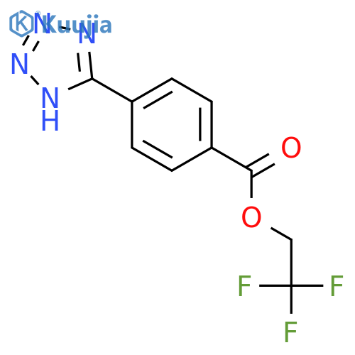 Benzoic acid, 4-(1H-tetrazol-5-yl)-, 2,2,2-trifluoroethyl ester structure