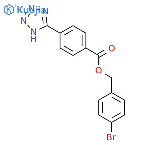 Benzoic acid, 4-(1H-tetrazol-5-yl)-, (4-bromophenyl)methyl ester structure