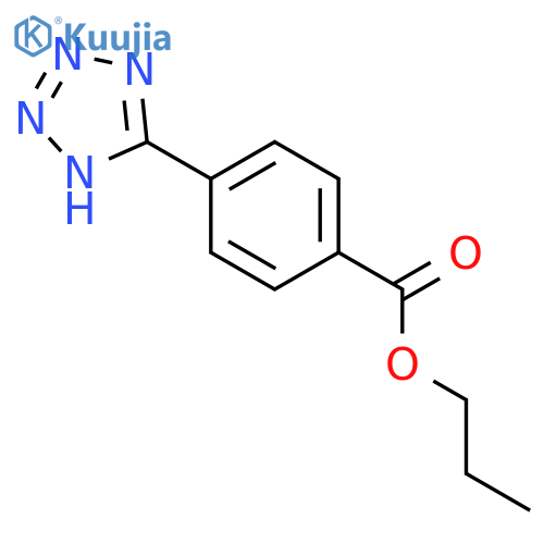 Benzoic acid, 4-(1H-tetrazol-5-yl)-, propyl ester structure