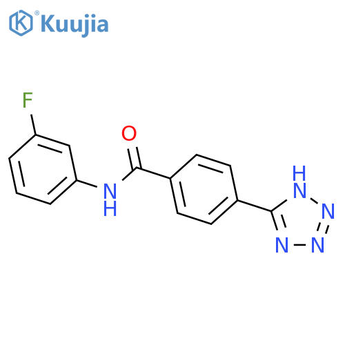 Benzamide, N-(3-fluorophenyl)-4-(1H-tetrazol-5-yl)- structure