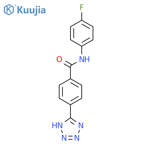Benzamide, N-(4-fluorophenyl)-4-(1H-tetrazol-5-yl)- structure