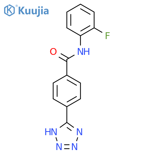 Benzamide, N-(2-fluorophenyl)-4-(1H-tetrazol-5-yl)- structure