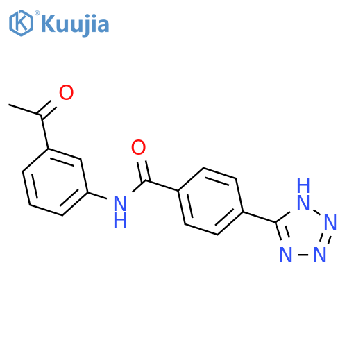 Benzamide, N-(3-acetylphenyl)-4-(1H-tetrazol-5-yl)- structure