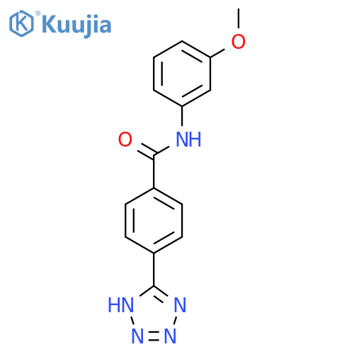 Benzamide, N-(3-methoxyphenyl)-4-(1H-tetrazol-5-yl)- structure