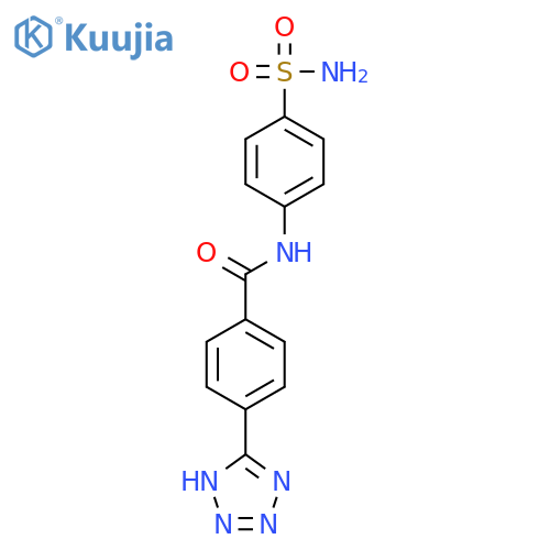 Benzamide, N-[4-(aminosulfonyl)phenyl]-4-(1H-tetrazol-5-yl)- structure