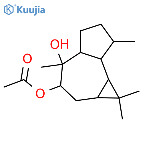 9,10-Aromadendranediol; (1β,4α,5β,6α,7α,9β,10β)-form, 9-Ac structure