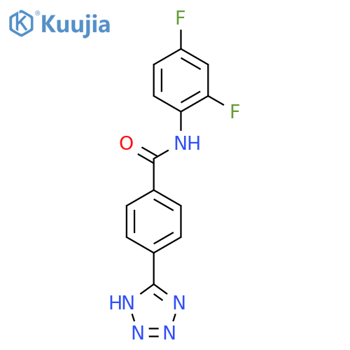 Benzamide, N-(2,4-difluorophenyl)-4-(1H-tetrazol-5-yl)- structure
