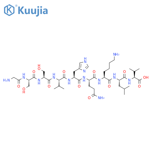 L-Valine,glycyl-L-seryl-L-seryl-L-valyl-L-histidyl-L-glutaminyl-L-lysyl-L-leucyl- structure