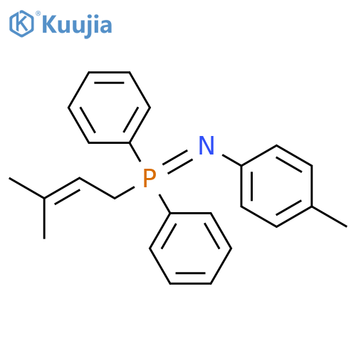 Benzenamine,4-methyl-N-[(3-methyl-2-butenyl)diphenylphosphoranylidene]- structure