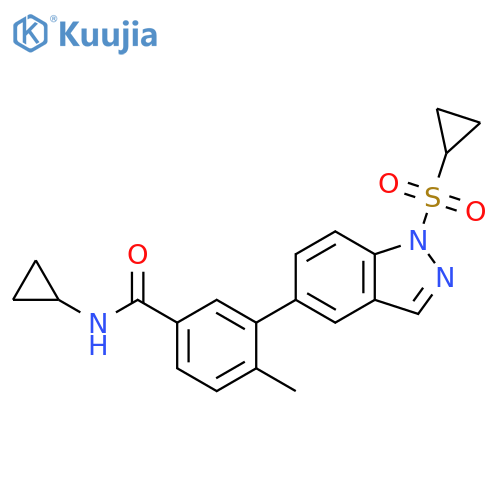 Benzamide,N-cyclopropyl-3-[1-(cyclopropylsulfonyl)-1H-indazol-5-yl]-4-methyl- structure