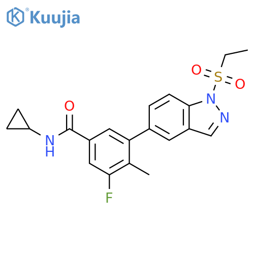 Benzamide,N-cyclopropyl-3-[1-(ethylsulfonyl)-1H-indazol-5-yl]-5-fluoro-4-methyl- structure