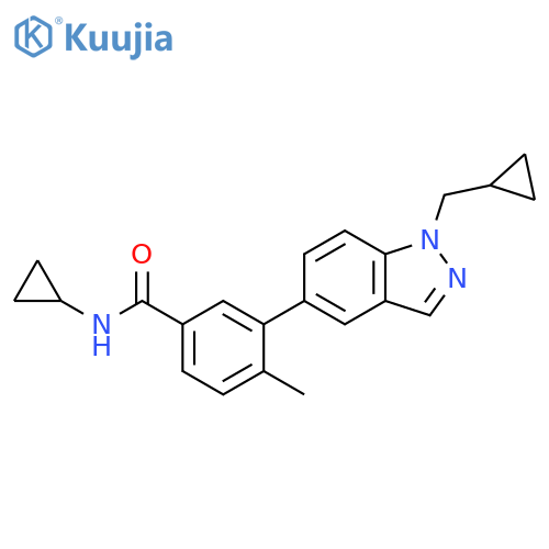 Benzamide,N-cyclopropyl-3-[1-(cyclopropylmethyl)-1H-indazol-5-yl]-4-methyl- structure