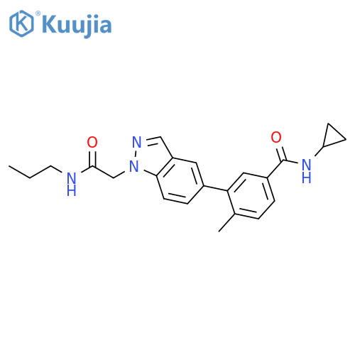 1H-Indazole-1-acetamide,5-[5-[(cyclopropylamino)carbonyl]-2-methylphenyl]-N-propyl- structure