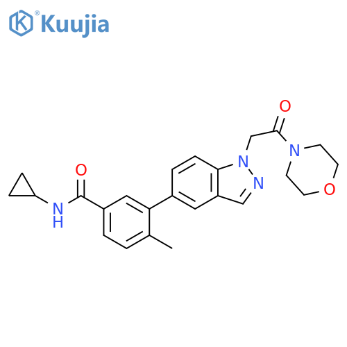 Benzamide,N-cyclopropyl-4-methyl-3-[1-[2-(4-morpholinyl)-2-oxoethyl]-1H-indazol-5-yl]- structure