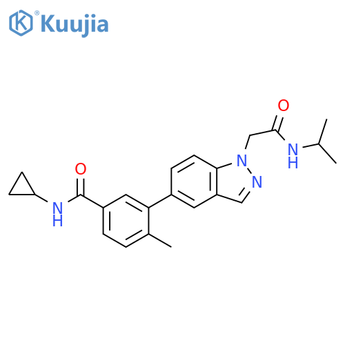 1H-Indazole-1-acetamide,5-[5-[(cyclopropylamino)carbonyl]-2-methylphenyl]-N-(1-methylethyl)- structure