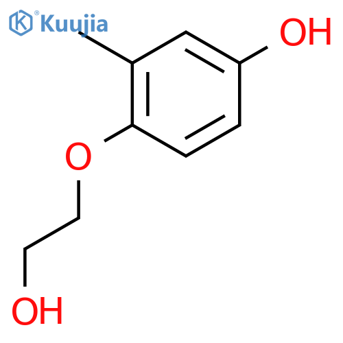 Phenol, 4-(2-hydroxyethoxy)-3-methyl- structure