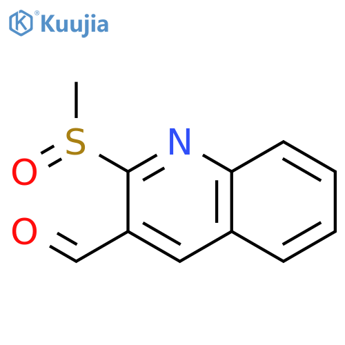 3-QUINOLINECARBOXALDEHYDE, 2-(METHYLSULFINYL)- structure