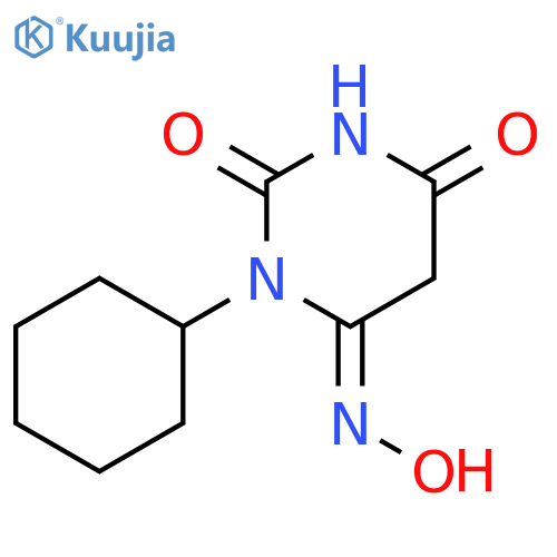 2,4,6(1H,3H,5H)-PYRIMIDINETRIONE, 1-CYCLOHEXYL-, 6-OXIME structure