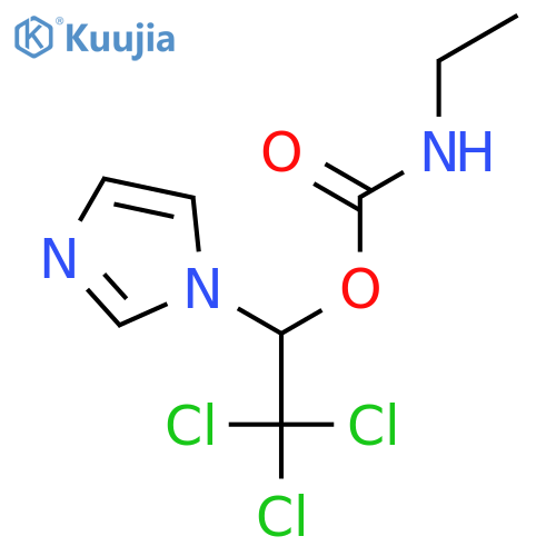 Carbamic acid, ethyl-, 2,2,2-trichloro-1-(1H-imidazol-1-yl)ethyl ester structure