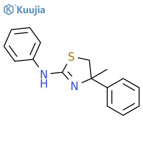 2-Thiazolamine, 4,5-dihydro-4-methyl-N,4-diphenyl- structure