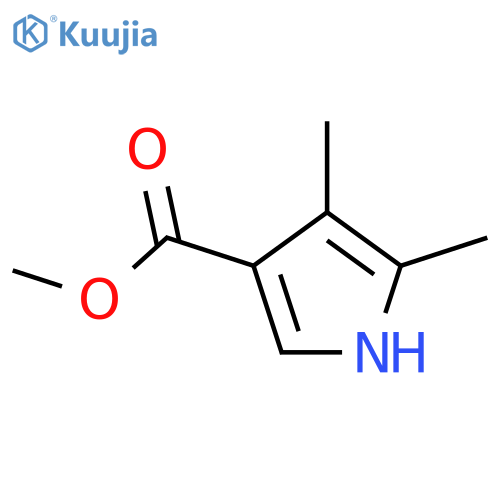 1H-Pyrrole-3-carboxylicacid, 4,5-dimethyl-, methyl ester structure