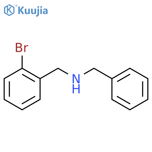 Benzenemethanamine, 2-bromo-N-(phenylmethyl)- structure