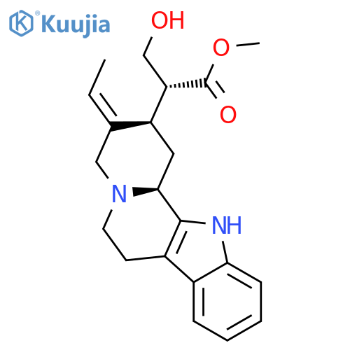Indolo[2,3-a]quinolizine-2-aceticacid, 3-ethylidene-1,2,3,4,6,7,12,12b-octahydro-a-(hydroxymethyl)-, methyl ester, (aR,2R,3E,12bS)- structure