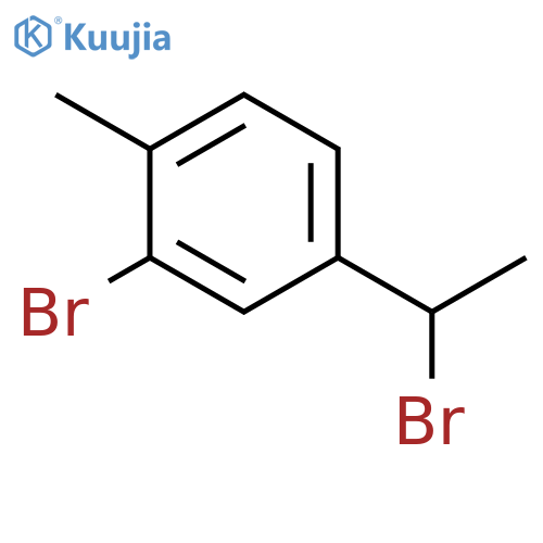 Benzene, 2-bromo-4-(1-bromoethyl)-1-methyl- structure