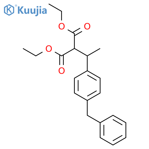 Propanedioic acid, [1-[4-(phenylmethyl)phenyl]ethyl]-, diethyl ester structure