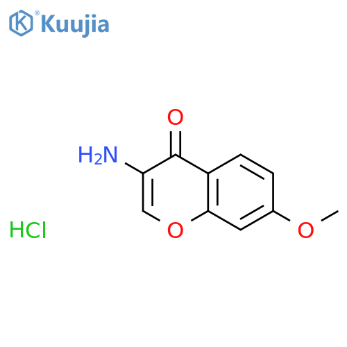 4H-1-BENZOPYRAN-4-ONE, 3-AMINO-7-METHOXY-, HYDROCHLORIDE structure